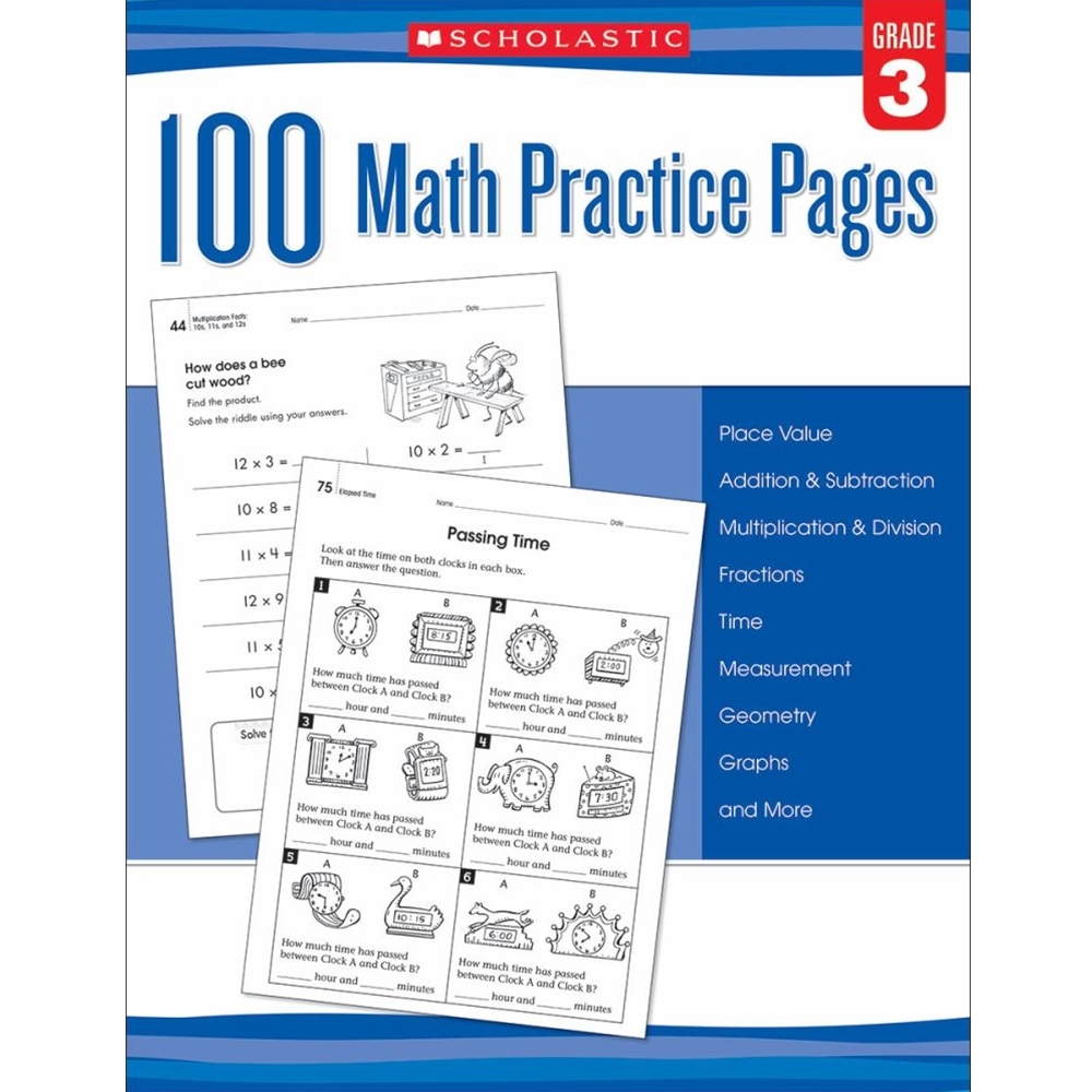 9780545799393 Grade 3 100 Math Practice Pages - UBC Bookstore